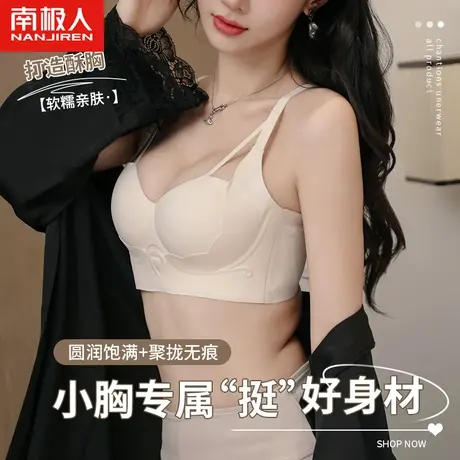 无痕提拉内衣女小胸聚拢显大固定杯收副乳防下垂上托调整型文胸罩商品大图