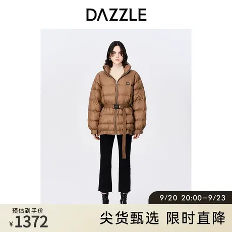 DAZZLE地素奥莱 立领收腰中长显瘦羽绒服外套女2D4K3061N图片