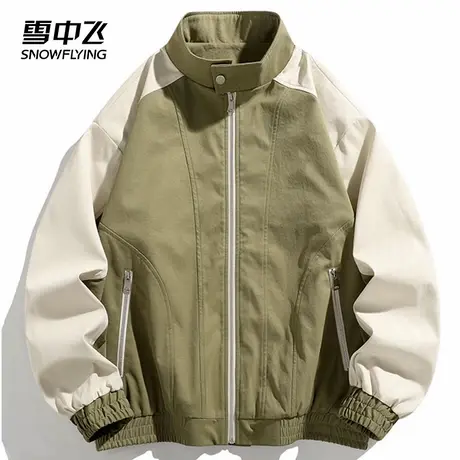 雪中飞夹克2025春秋季新品日常百搭拼色时尚立领设计男女同款外套图片