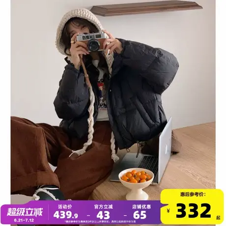 唐狮2024新款女羽绒服冬季今年流行爆款黑色面包服设计感小众cq图片