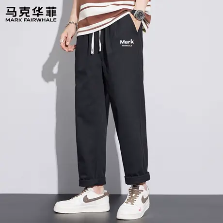 马克华菲纯棉休闲裤男宽松直筒男裤2025新款工装长裤子男款夏季X商品大图