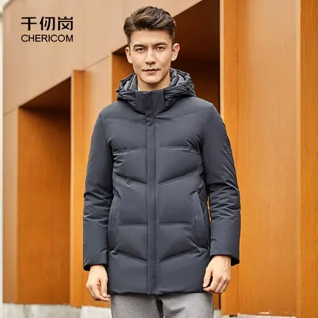 千仞岗秋冬男士常规商务休闲连帽羽绒服男外套Y279657YⅠ图片