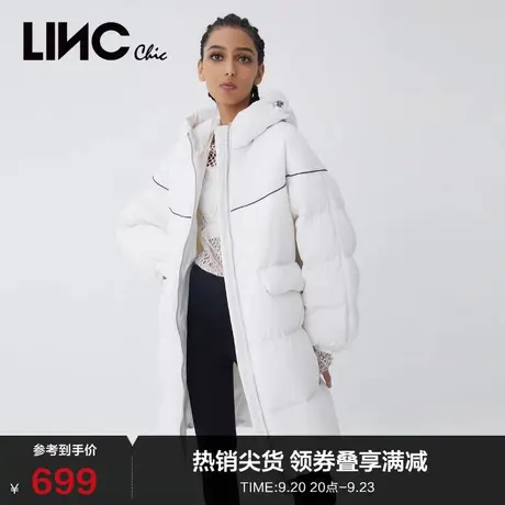 LINCCHIC金羽杰羽绒服女廓形面包服中长款羽绒服女冬季Y21606264图片