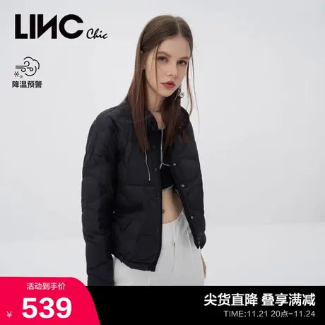 LINCCHIC金羽杰羽绒服女简约立领轻薄短款羽绒服女冬季Y22801132Y商品大图