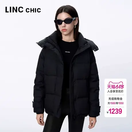 LINCCHIC金羽杰羽绒服女款2024新款泡芙感短款羽绒服女款冬季2219图片