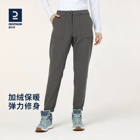 迪卡侬 加绒裤子女束脚休闲裤运动裤工装裤秋季保暖运动长裤 ODF商品大图