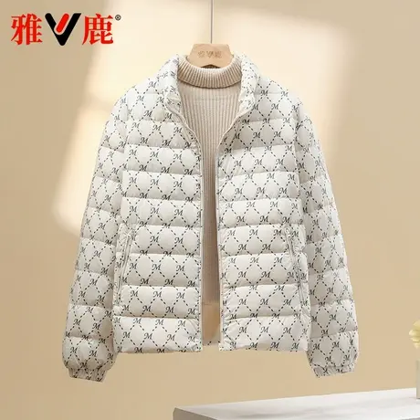 雅鹿2024秋冬季新款轻薄羽绒服女短款立领洋气保暖小个子轻便外套商品大图