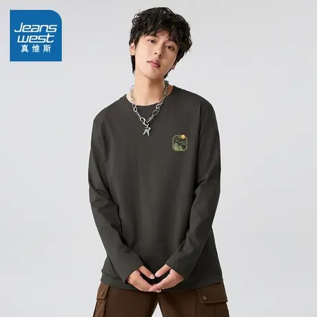 JR真维斯男女同款2025秋季新款 日系潮流通勤休闲纯棉短袖T恤图片