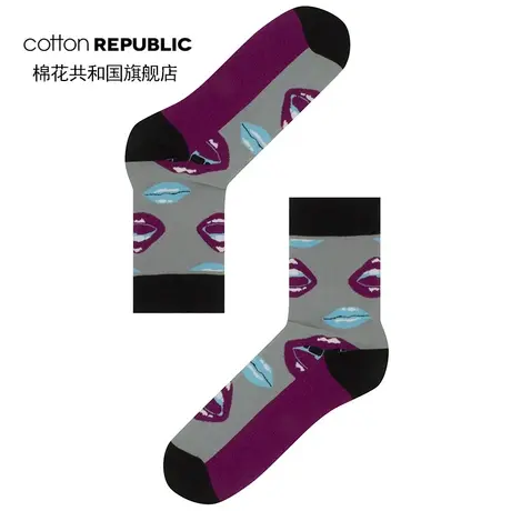 Cotton Republic/棉花共和国秋冬男士中筒袜可爱潮流时尚棉袜子男图片