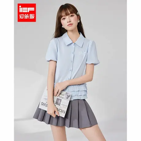 IEF/爱依服上衣2025夏季新款韩版甜美减龄少女风通勤百搭衬衫商品大图