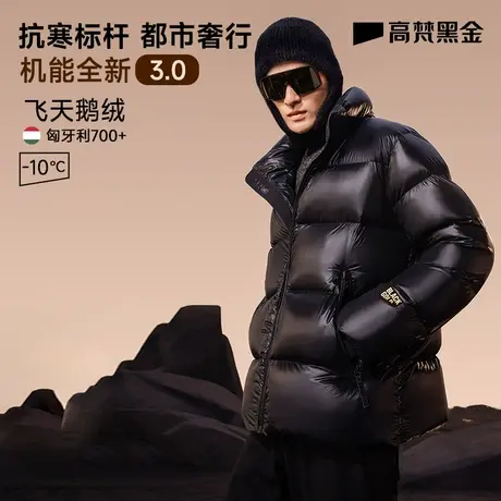 【高梵黑金鹅绒服】先锋3.0五格羽绒服男冬季上衣2023加厚短外套图片