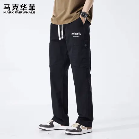 马克华菲工装休闲裤男生2025新款夏季青少年美式宽松直筒长裤子X商品大图
