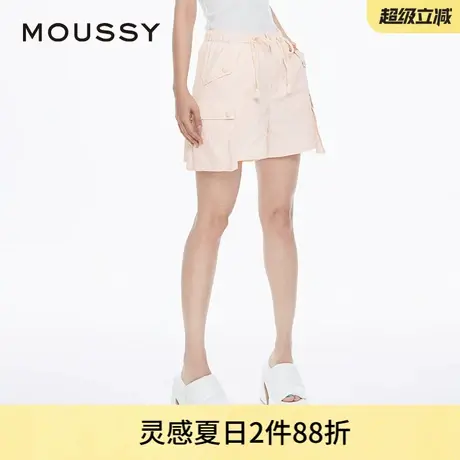 MOUSSY 夏季街头运动休闲风多口袋松紧腰短款工装裤028HSZ30-1801商品大图
