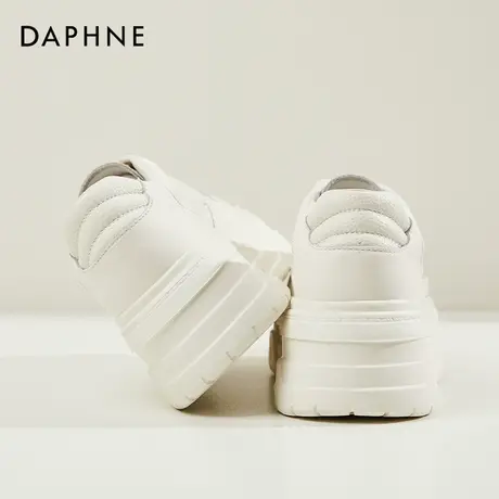 Daphne达芙妮 女神推荐~厚底松糕小白鞋女鞋休闲轻便软底增高板鞋商品大图