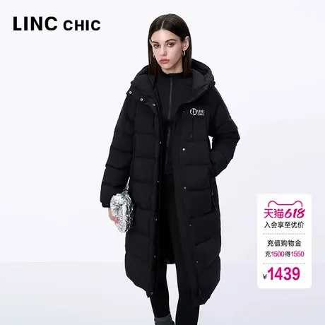 LINC金羽杰羽绒服女款2024新款都市通勤中长款羽绒服女Y24806311商品大图