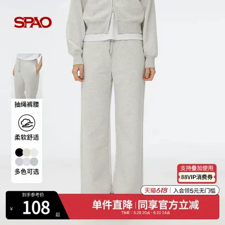 SPAO韩国同款2025年夏季新品女士时尚易搭休闲直筒裤SPMTF12G01商品大图