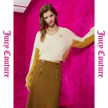 Juicy Couture橘滋春夏新款针织毛织上衣时尚宽松气质短款毛衣女图片