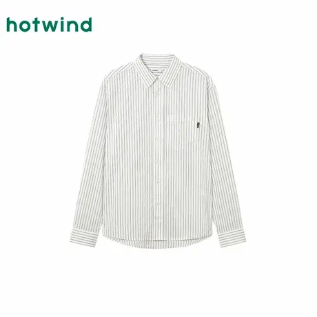 热风2025年秋季新款男士条纹衬衫图片