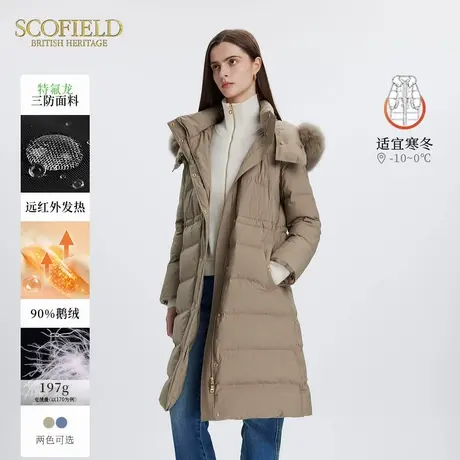 【远红外发热+三防】Scofield女羽绒服90鹅绒狐狸毛领冬商品大图