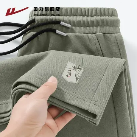 回力纯棉短裤男款夏季新中式国风潮牌休闲五分裤大码男士中裤薄H商品大图