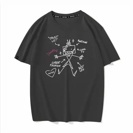 秀洛地狱客栈HazbinHotel阿拉斯托动漫二次元短袖T恤男女打底半袖图片