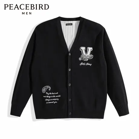 【CNY新年系列】太平鸟男装春新款宽松休闲毛衫毛开衫B2EAE1156商品大图