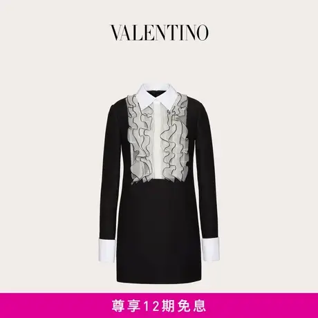 【24期免息】华伦天奴VALENTINO女士 CREPE COUTURE短款连衣裙图片