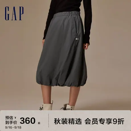 Gap女装秋季2023新款户外工装风高腰A字半身裙819785廓形休闲裙图片