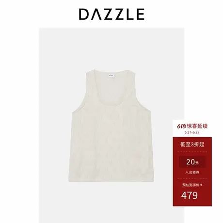 DAZZLE地素奥莱 雪纺衫秋季女装满底印花无袖背心打底上衣商品大图
