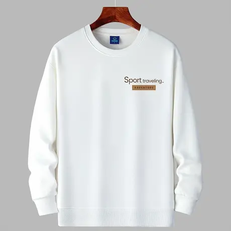 圆领卫衣男无帽2025年春秋新款青少年长袖高街潮牌男情侣装套头衫商品大图