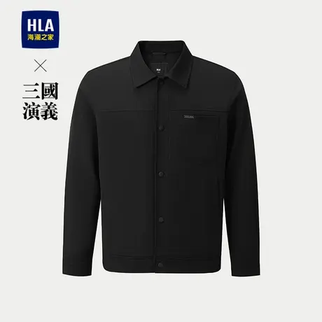 HLA/海澜之家三国演义棉服25秋冬新翻领休闲风保暖纯色通勤外套男图片