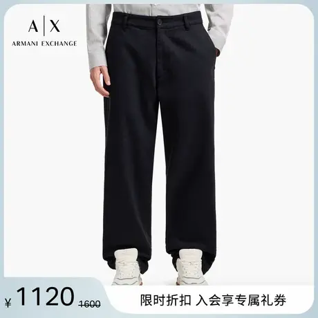 ARMANI EXCHANGE/阿玛尼2025夏季新款男士纯棉宽松直筒微弹休闲裤图片