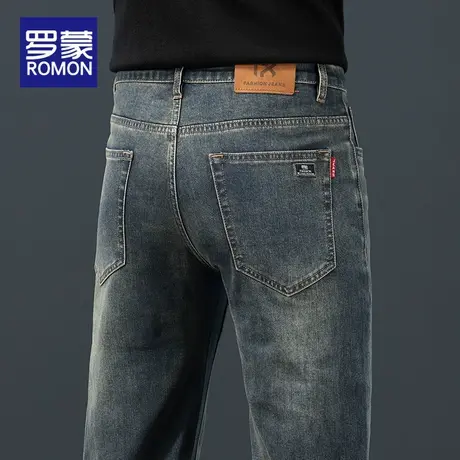 罗蒙春季2025新款牛仔裤男宽松直筒弹力裤子春秋款男士休闲长裤子商品大图