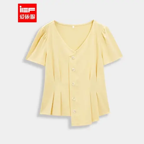 IEF/爱依服【微胖】大码女装2025夏季新款法式温柔通勤气质上衣图片