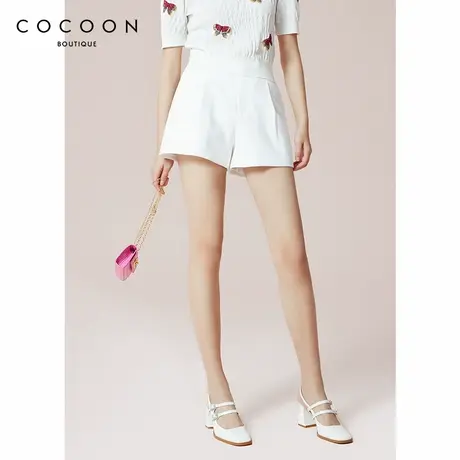 COCOON商场同款通勤裤子2022夏装新款女装气质直筒设计感休闲裤女商品大图