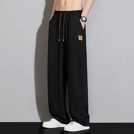 裤子男夏季2025新款垂感直筒阔腿裤ins潮牌宽松运动裤休闲长裤潮图片