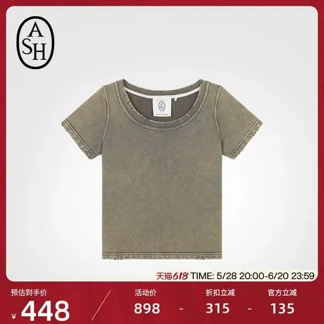 ASH女装春夏PULLOVER T棉T恤宽松圆领短袖商品大图