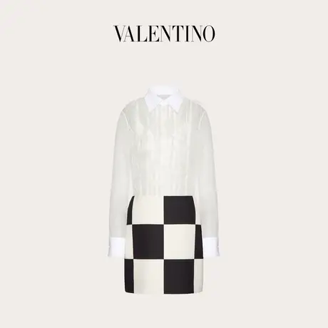 【季末优惠】华伦天奴VALENTINO女士EXCHESS CREPE COUTURE连衣裙商品大图