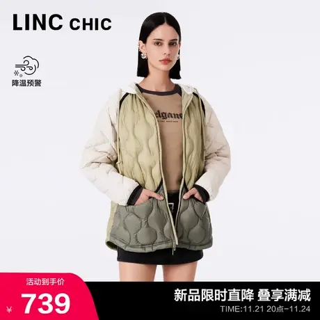 LINC金羽杰轻薄羽绒服女2023新款松弛感罩衫外套女秋冬Y23802179商品大图