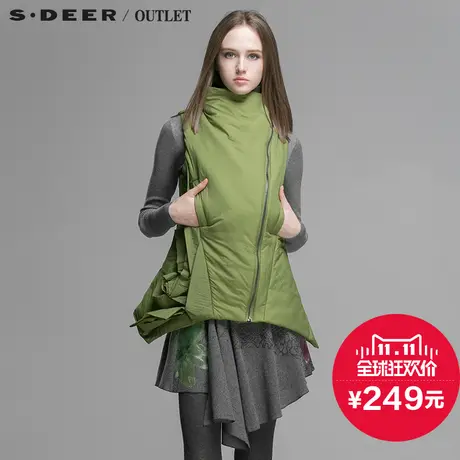 s.deer【新品】圣迪奥专柜正品立体叠花装饰摆背心S14481637图片
