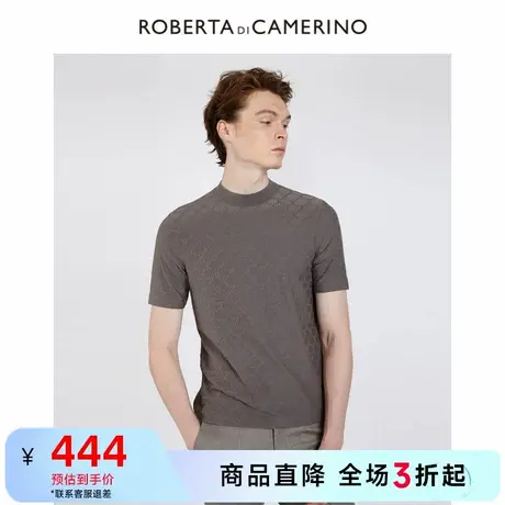 ROBERTA诺贝达夏季新品圆领商务休闲时尚印花短袖T恤男商品大图
