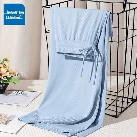 KV真维斯冰丝阔腿裤女2025新款夏季防晒薄款高腰显瘦窄版直筒裤子商品大图