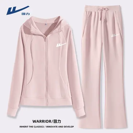 回力粉色运动套装女2025超火两件套休闲时尚小个子开春穿搭套装图片