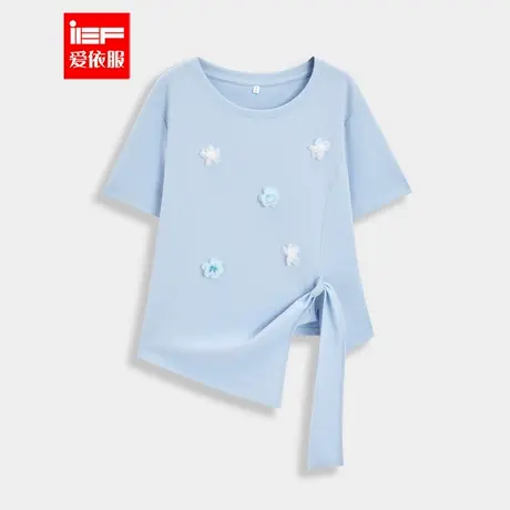 IEF/爱依服【微胖】大码女装2025夏季新款法式温柔风设计感上衣商品大图