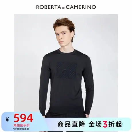Roberta诺贝达秋冬新品男士长袖圆领时尚商务休闲毛衣毛衫男图片