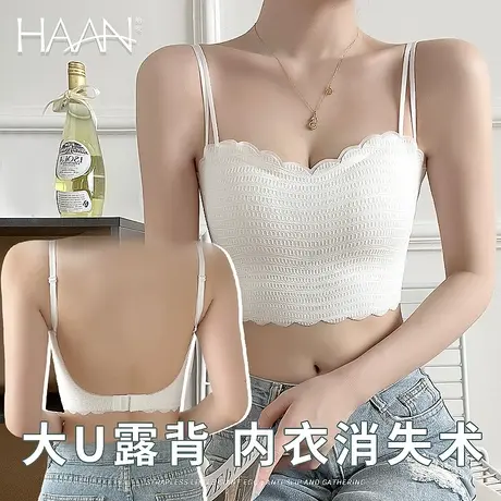 美背背心新款爆款聚拢罩杯一体内衣女收副乳小众独特小吊带文胸抹商品大图