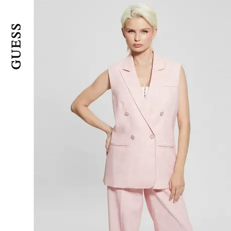 GUESS女士简约知性百搭通勤纯色西装-W4GN46WG4P2商品大图