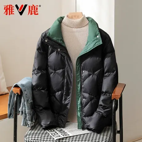 雅鹿2024冬季新款轻薄羽绒服女短款立领保暖休闲百搭简约潮流外套商品大图