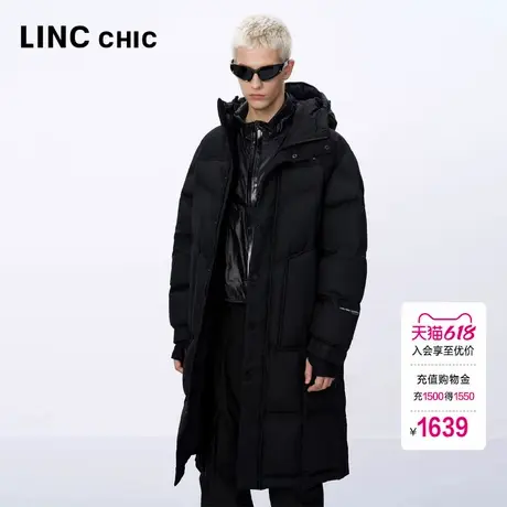 【设计师联名系列】LINC金羽杰2024年冬季新款无性别长款羽绒服Y商品大图