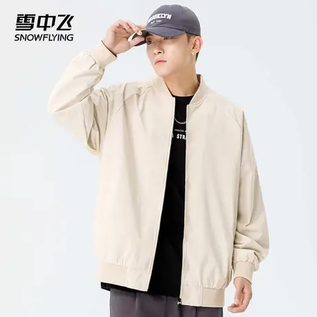 雪中飞夹克2025春秋季新品棒球领免烫防风长袖合身情侣款休闲外套商品大图